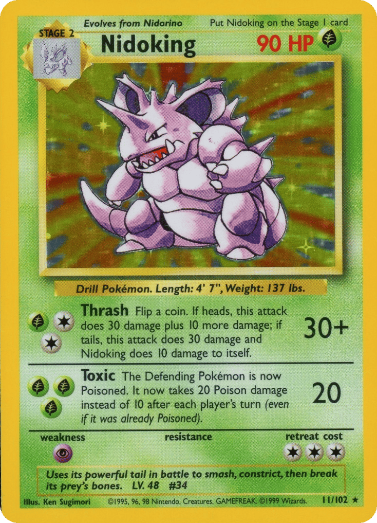 Nidoking — Base #011 / 102