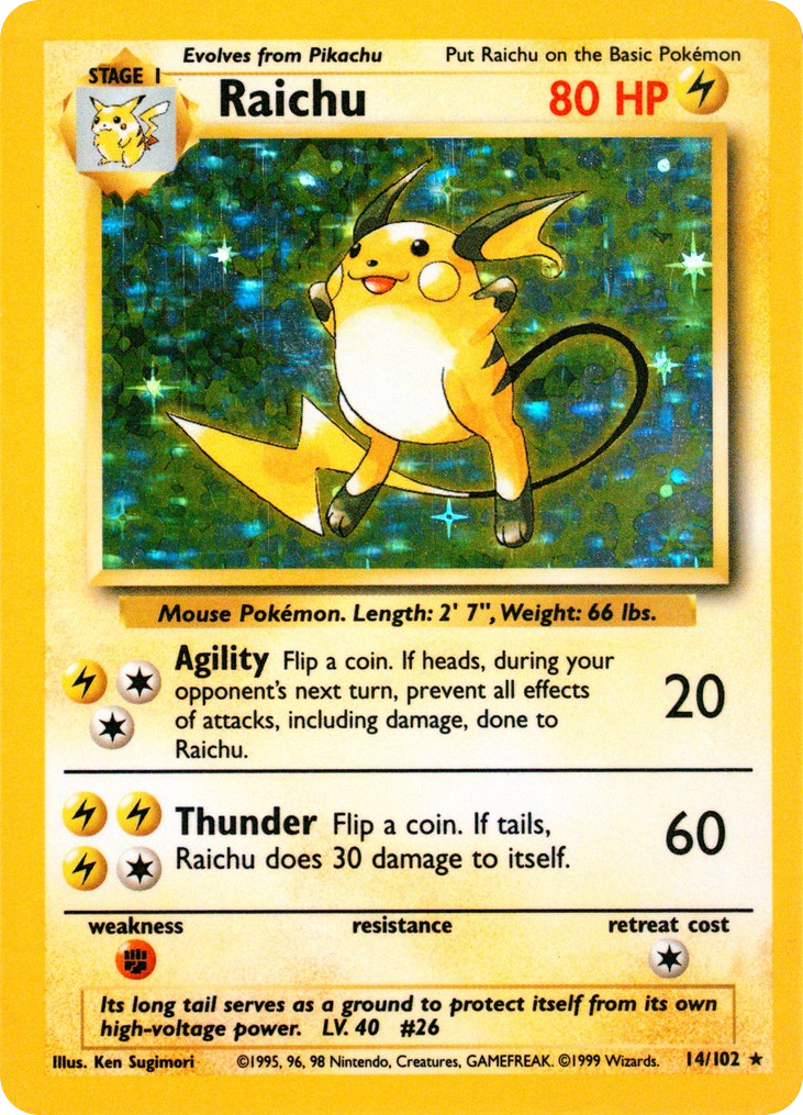 Raichu — Base #014 / 102