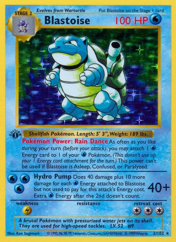 Blastoise, Base #002 / 102