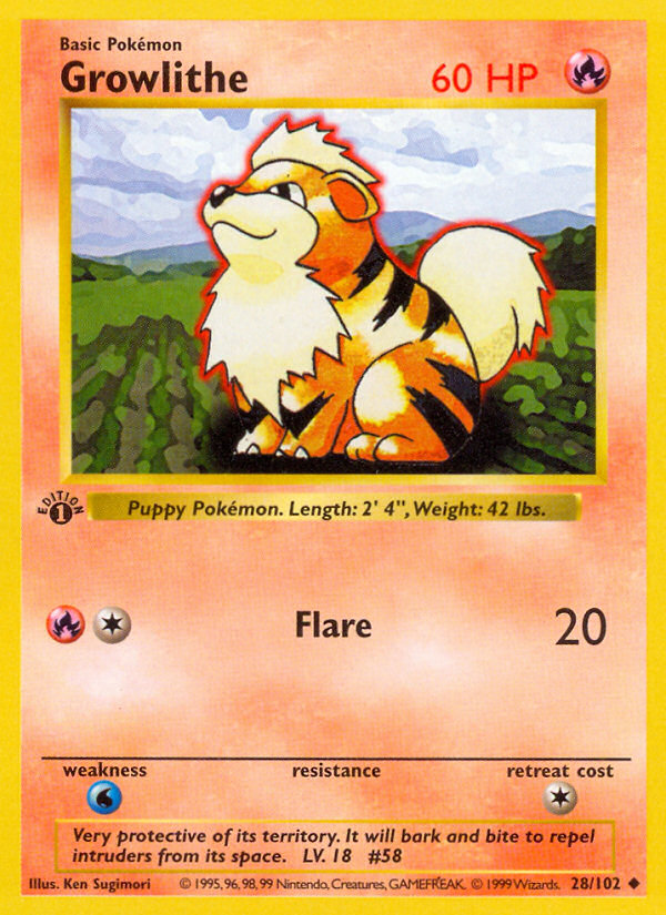 Growlithe — Base #028 / 102