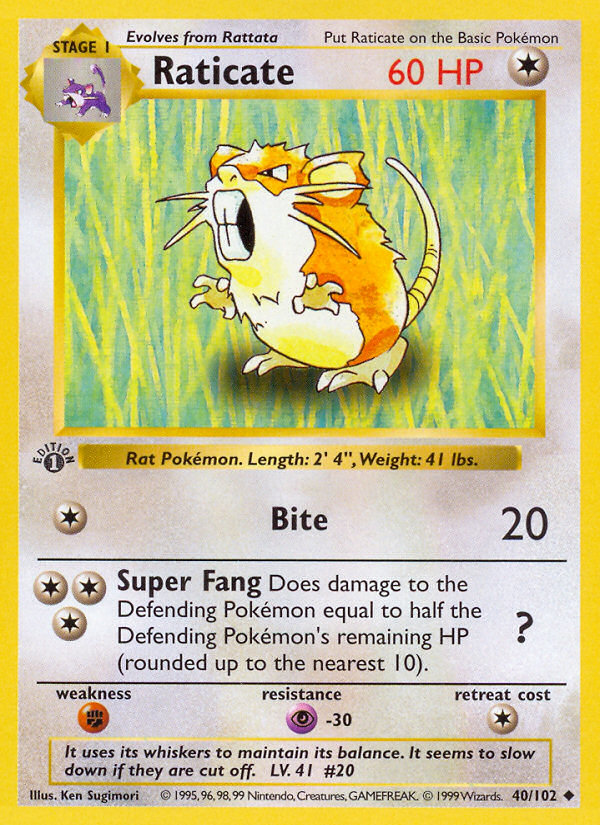 Raticate — Base #040 / 102