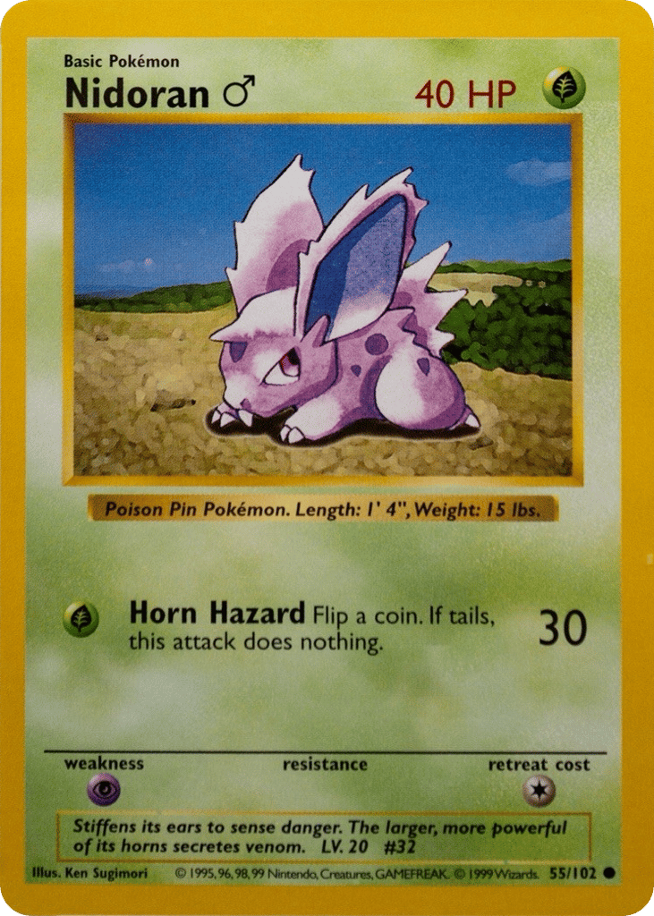 Nidoran ♂ — Base #055 / 102