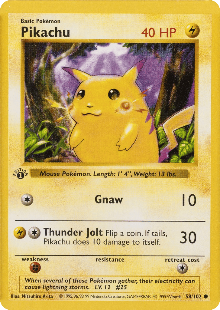 Pikachu — Base #058 / 102