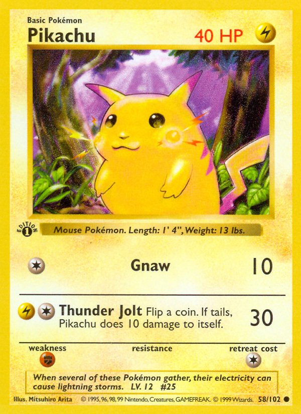 Pikachu — Base #058 / 102