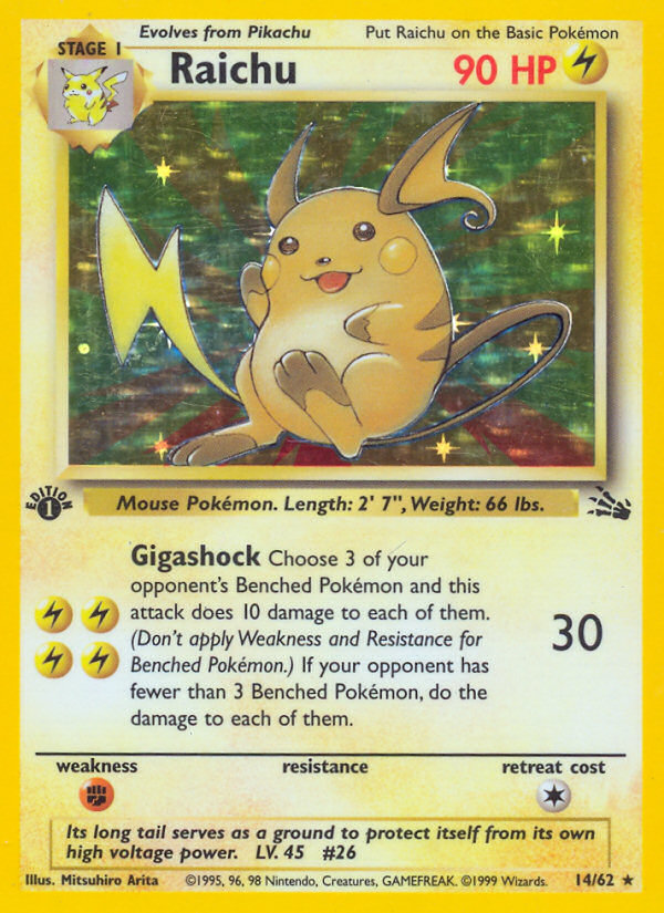 Raichu — Fossil #014 / 62