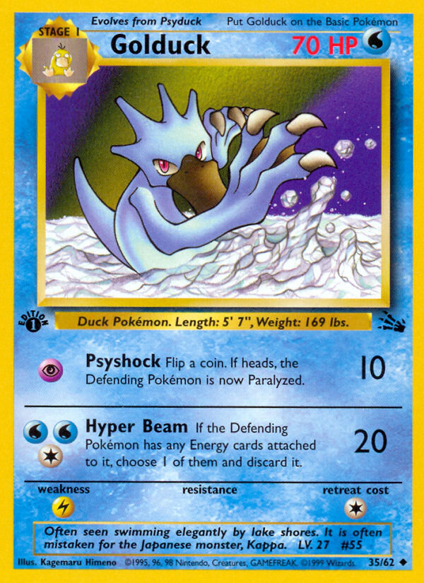 Golduck — Fossil #035 / 62