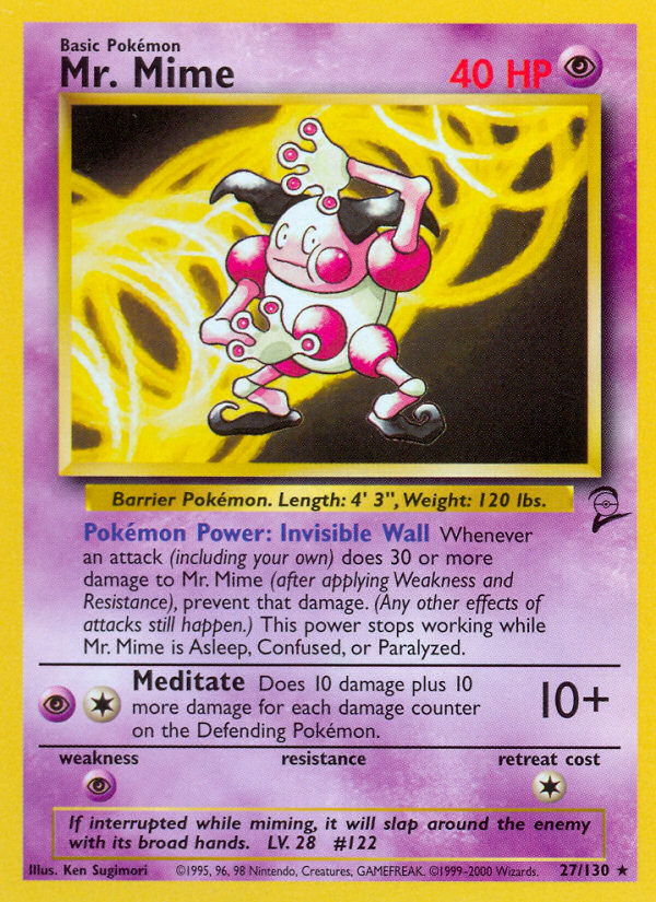Mr. Mime — Base Set 2 #027 / 130