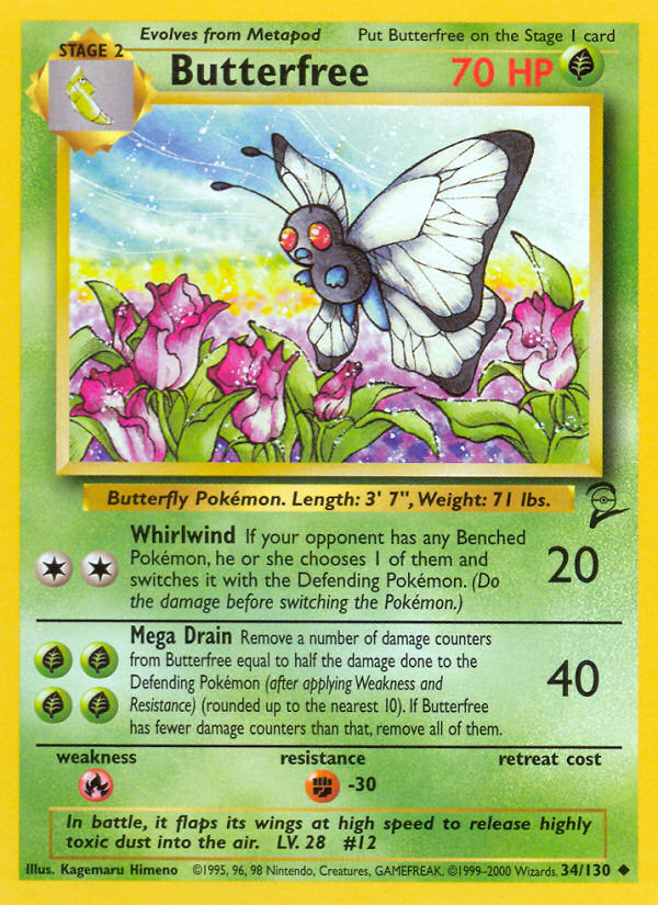 Butterfree — Base Set 2 #034 / 130
