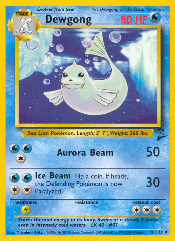Dewgong — Base Set 2 #036 / 130