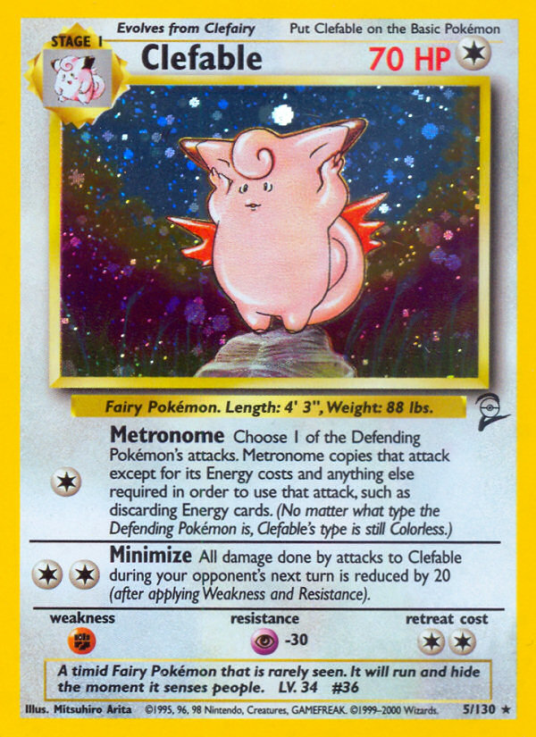 Clefable — Base Set 2 #005 / 130