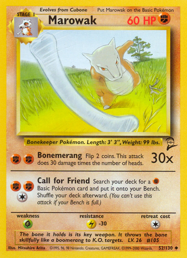 Marowak — Base Set 2 #052 / 130