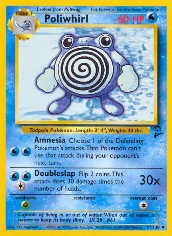 Poliwhirl — Base Set 2 #057 / 130