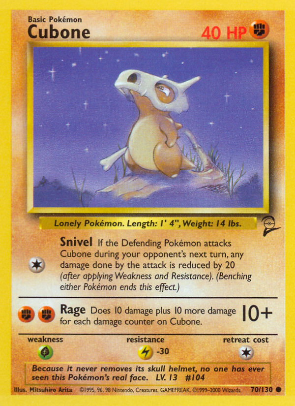 Cubone — Base Set 2 #070 / 130