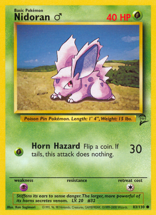 Nidoran ♂ — Base Set 2 #083 / 130