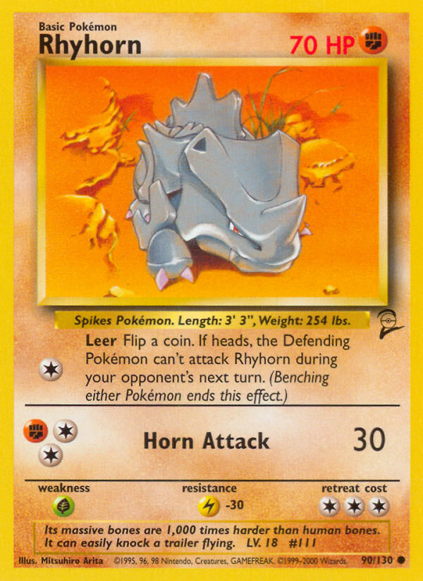 Rhyhorn — Base Set 2 #090 / 130