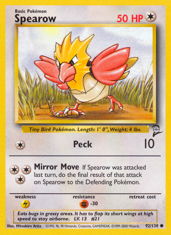 Spearow — Base Set 2 #092 / 130