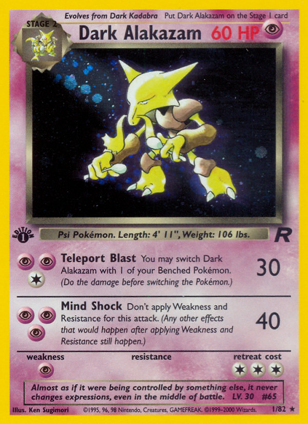 Dark Alakazam — Team Rocket #001 / 82