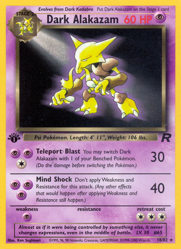 Dark Alakazam — Team Rocket #018 / 82