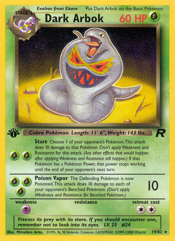 Dark Arbok — Team Rocket #019 / 82