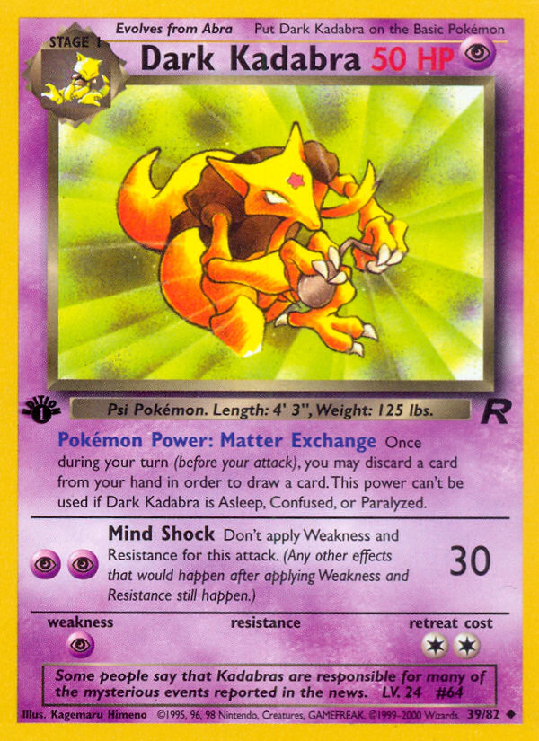 Dark Kadabra — Team Rocket #039 / 82