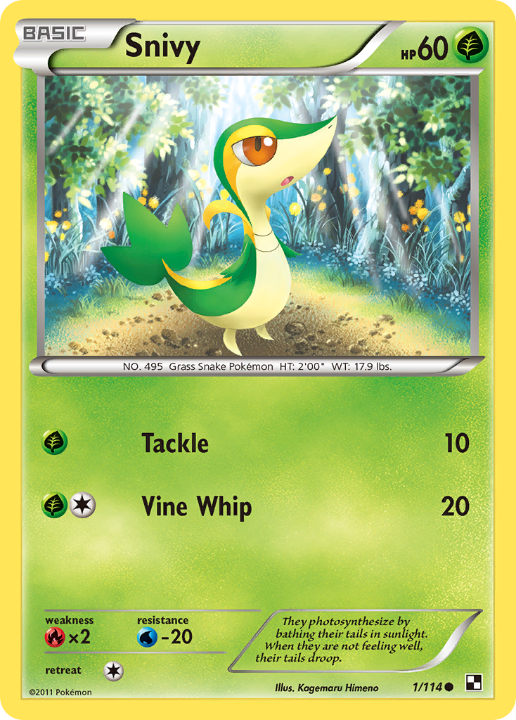 Snivy — Black & White #001 / 114