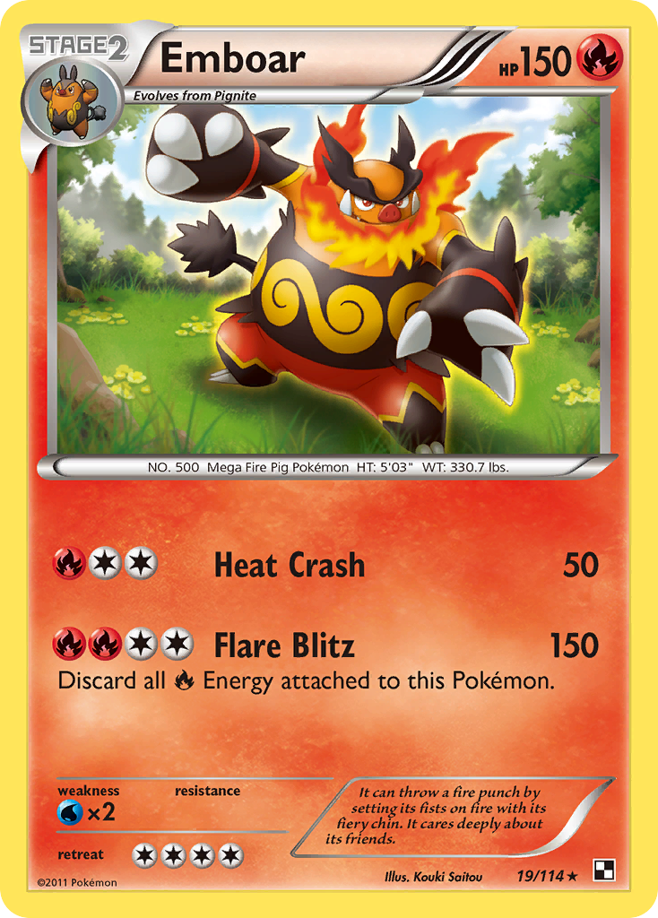 Emboar — Black & White #019 / 114