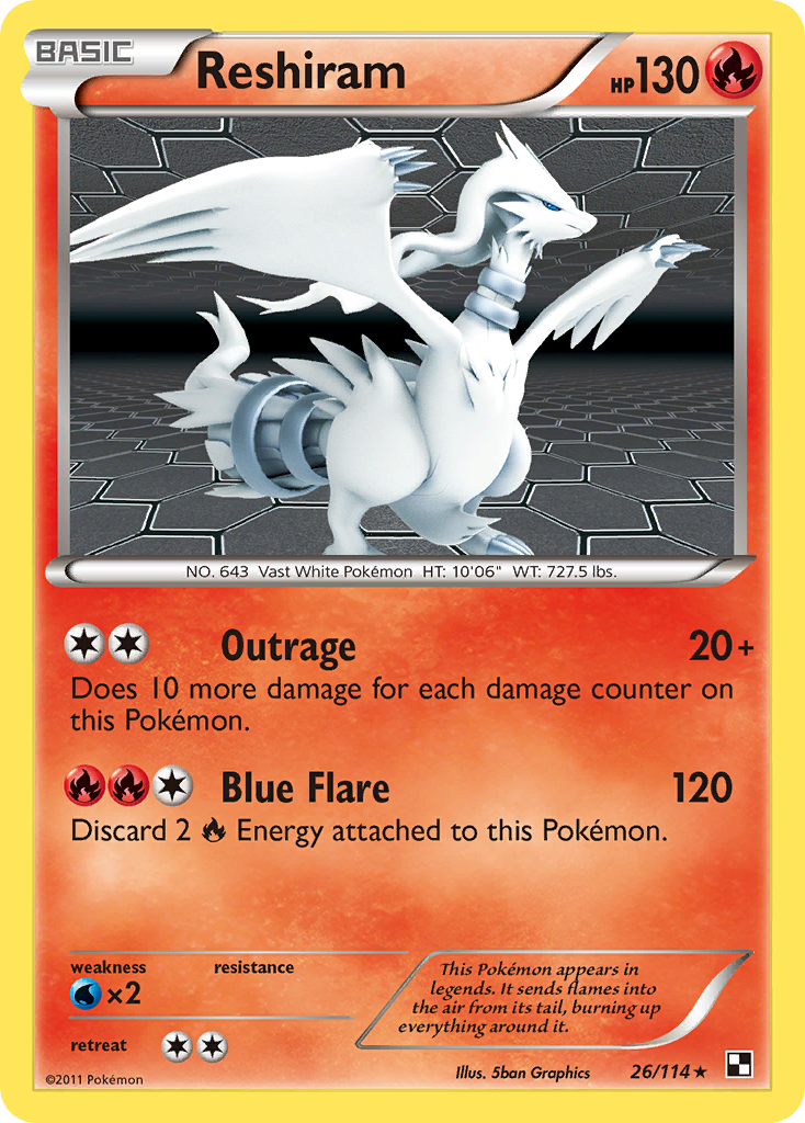 Reshiram — Black & White #026 / 114