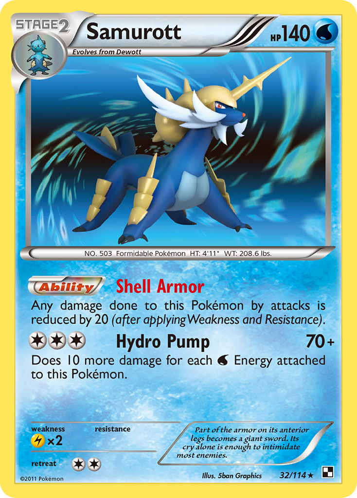 Samurott — Black & White #032 / 114