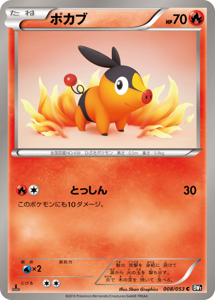 Tepig — Black Collection #008 / 53