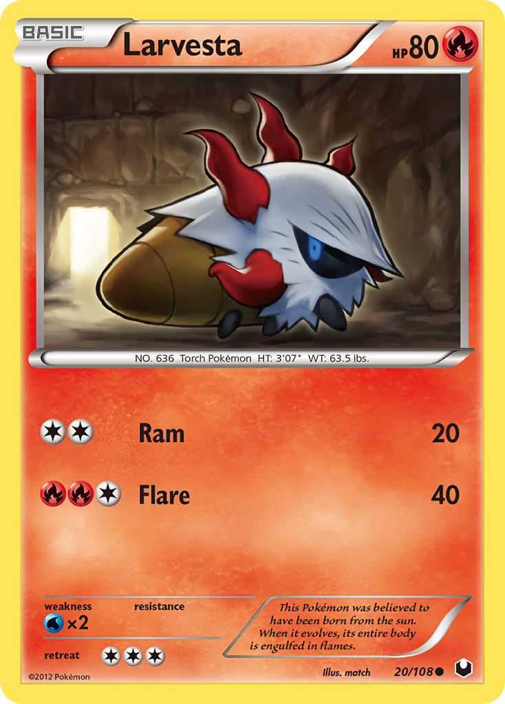 Larvesta — Dark Explorers #020 / 108