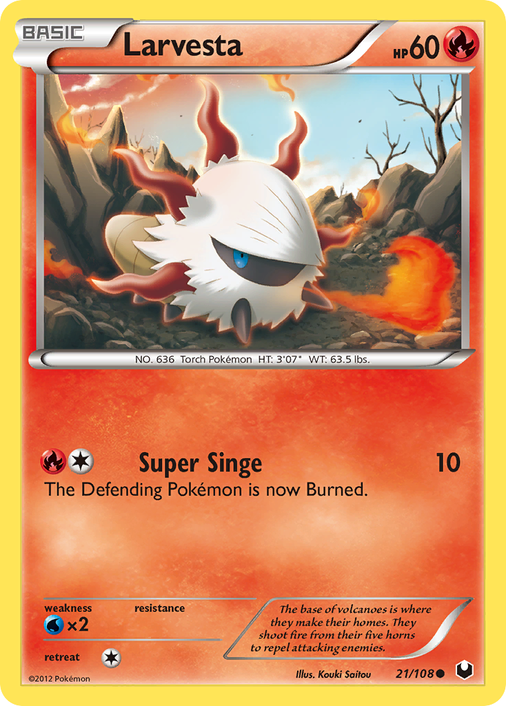 Larvesta — Dark Explorers #021 / 108
