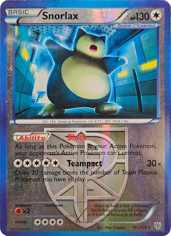 Snorlax — Plasma Storm #101 / 135