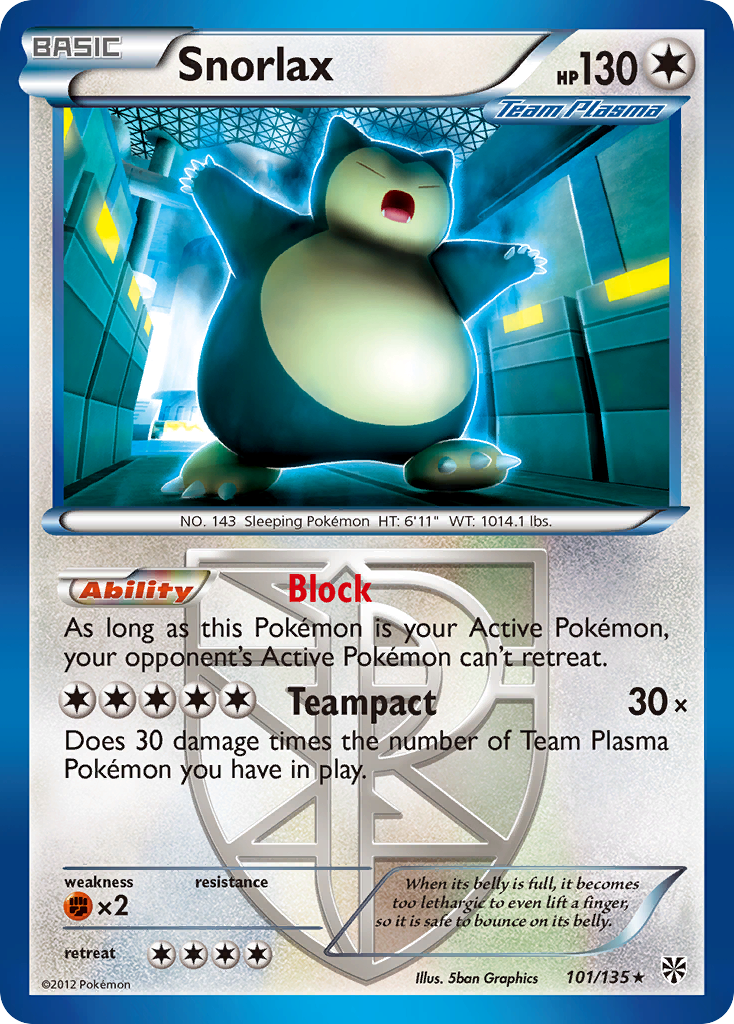 Snorlax — Plasma Storm #101 / 135