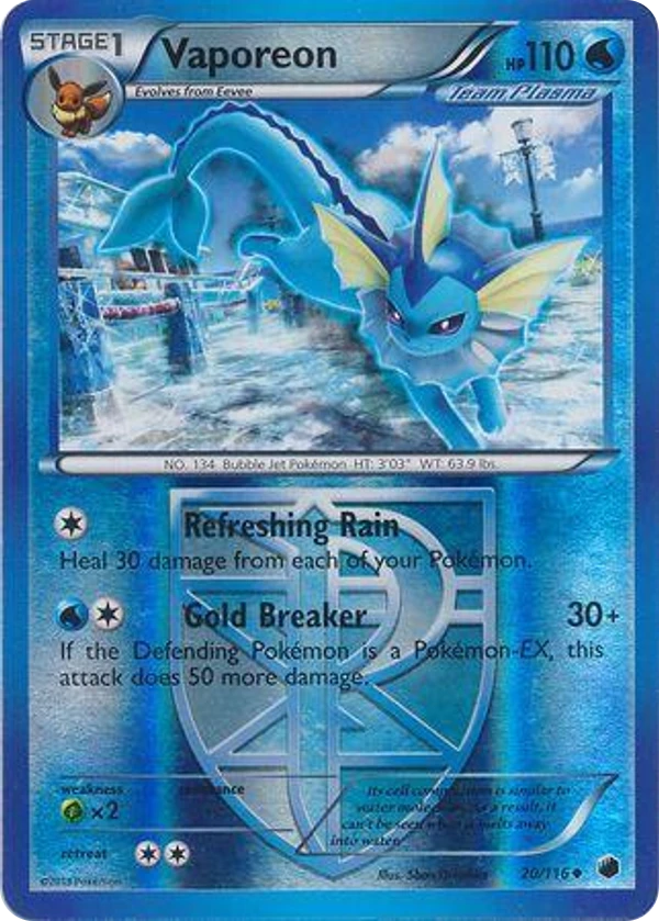 Vaporeon — Plasma Freeze #020 / 116
