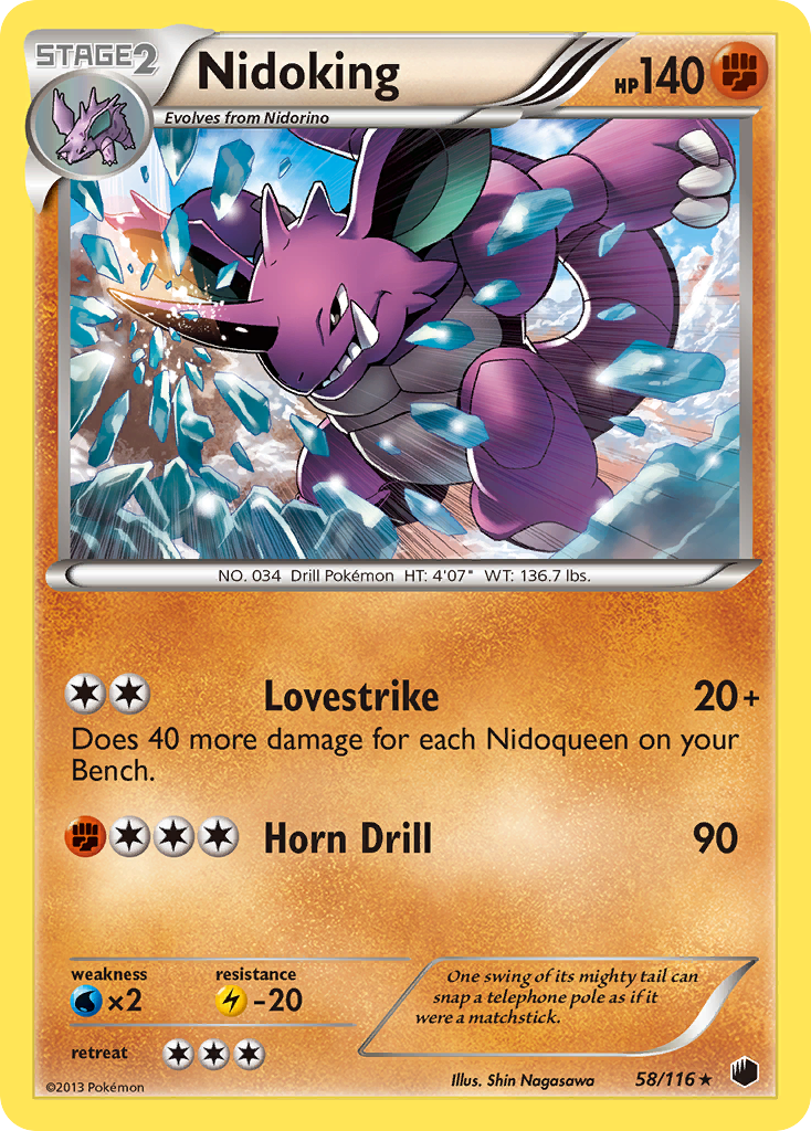 Nidoking — Plasma Freeze #058 / 116