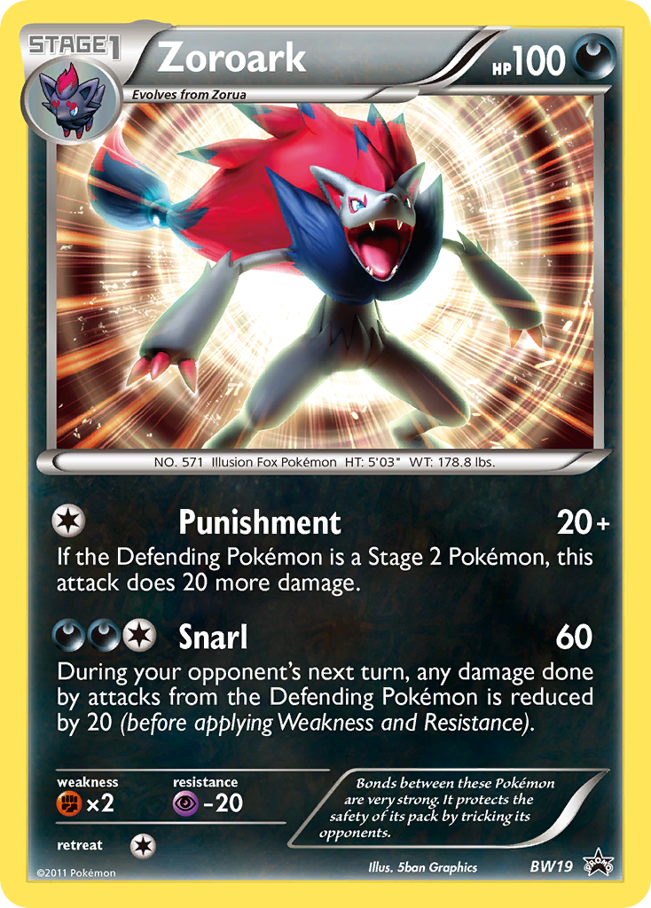 Zoroark — BW Black Star Promos #019 / 101