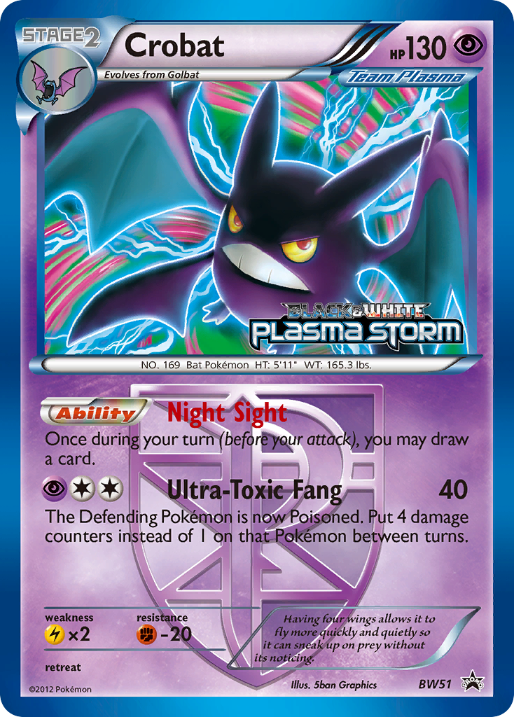 Crobat — BW Black Star Promos #051 / 101