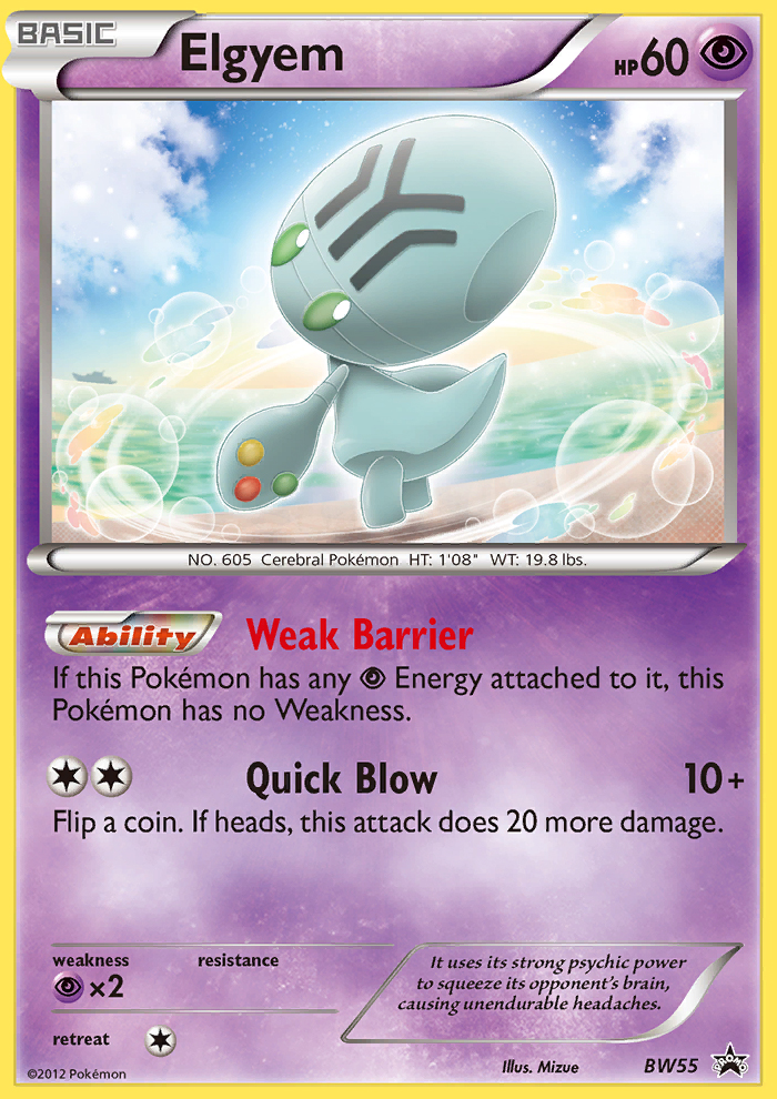 Elgyem — BW Black Star Promos #055 / 101