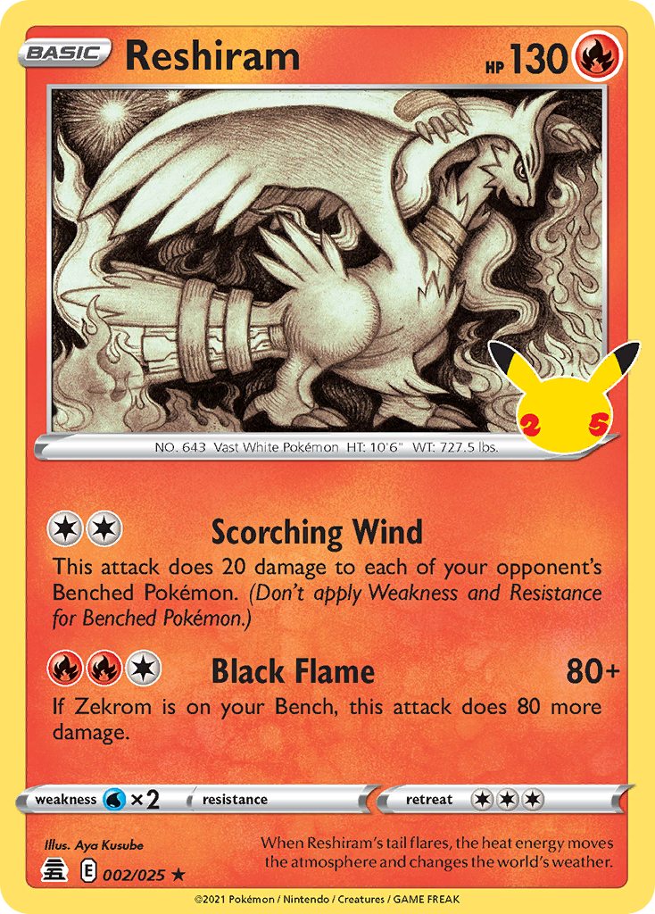 Reshiram — Celebrations #002 / 25