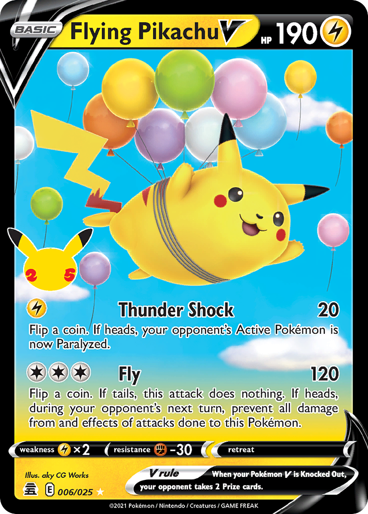 Flying Pikachu V — Celebrations #006 / 25
