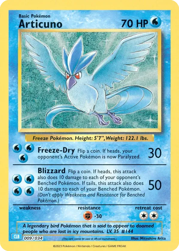 Articuno — Pokémon TCG Classic - Blastoise #009 / 34