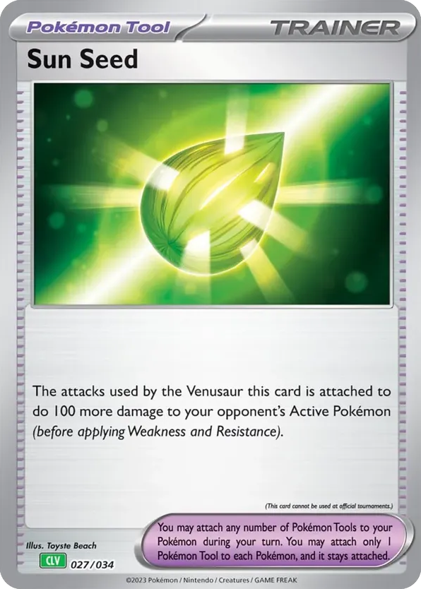 Sun Seed — Pokémon TCG Classic - Venusaur #027 / 34