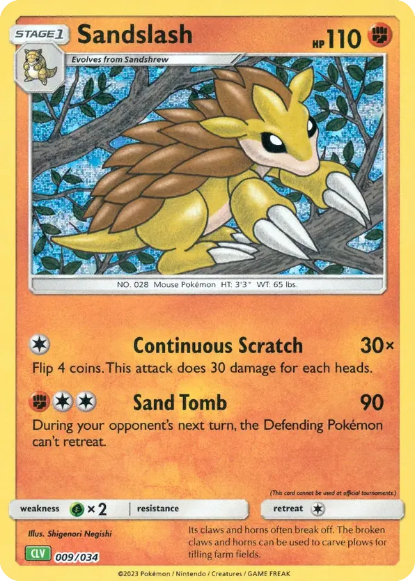 Sandslash — Pokémon TCG Classic - Venusaur #009 / 34