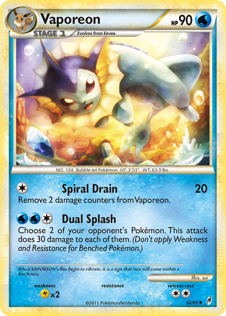 Vaporeon — Call of Legends #052 / 95