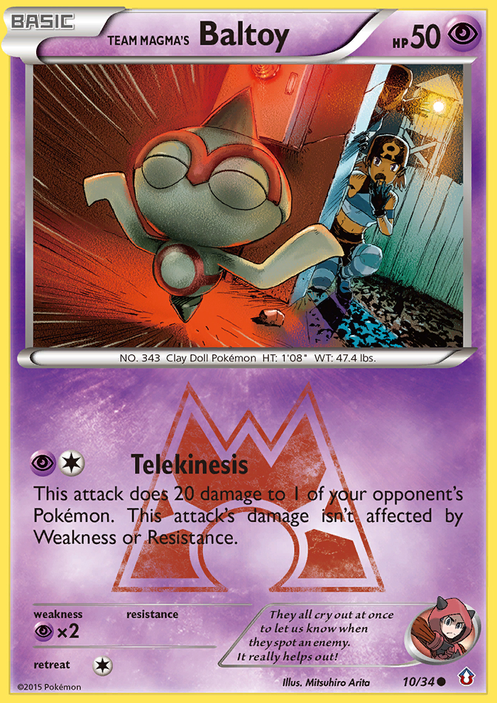Team Magma's Baltoy — Double Crisis #010 / 34