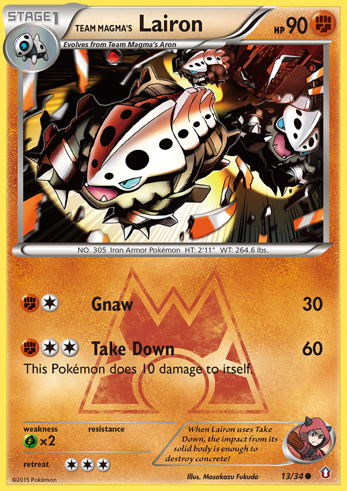 Team Magma's Lairon — Double Crisis #013 / 34