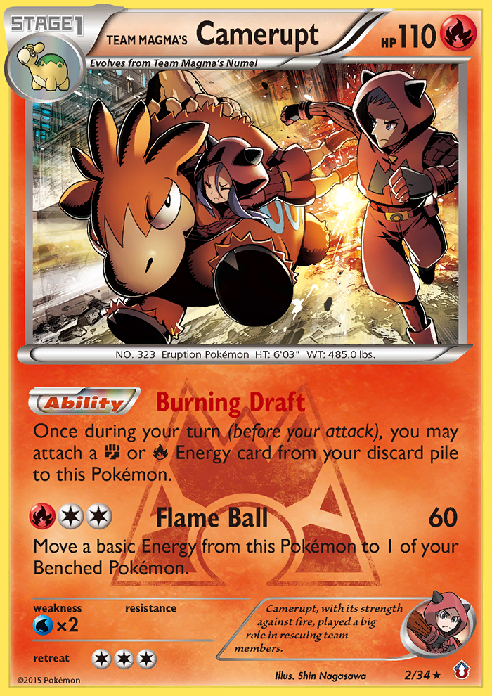 Team Magma's Camerupt — Double Crisis #002 / 34