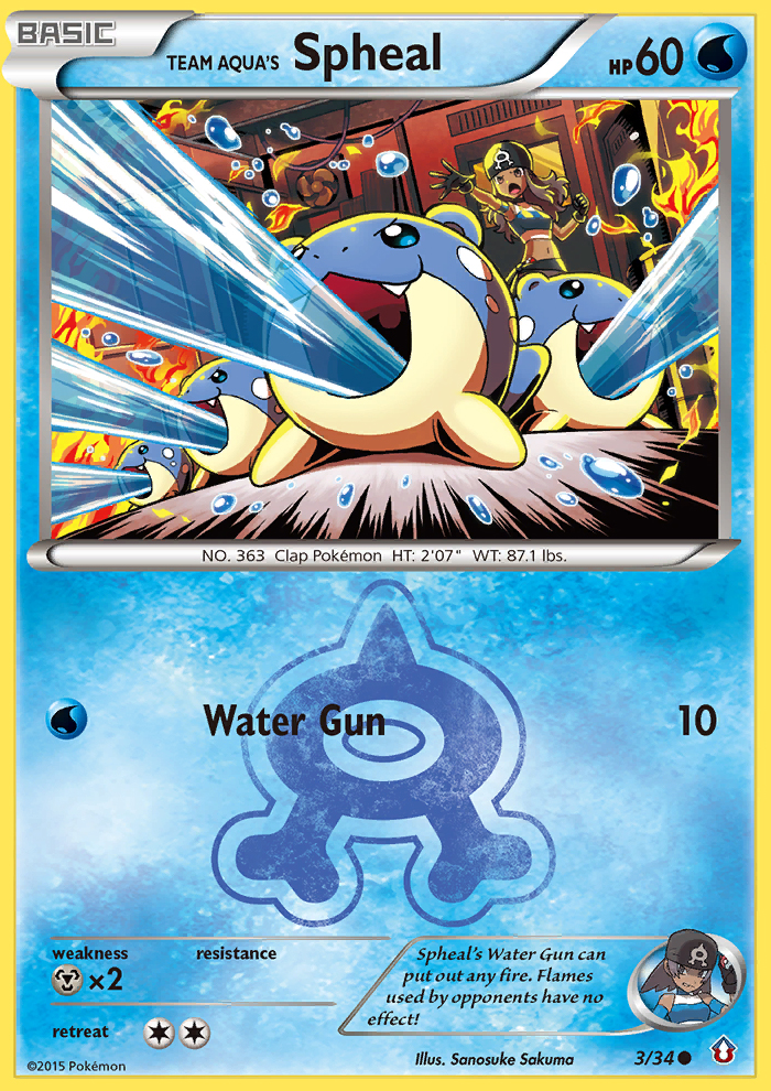 Team Aqua's Spheal — Double Crisis #003 / 34