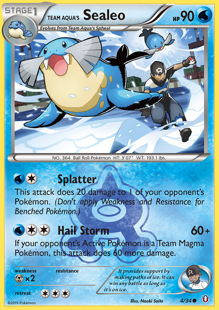 Team Aqua's Sealeo — Double Crisis #004 / 34