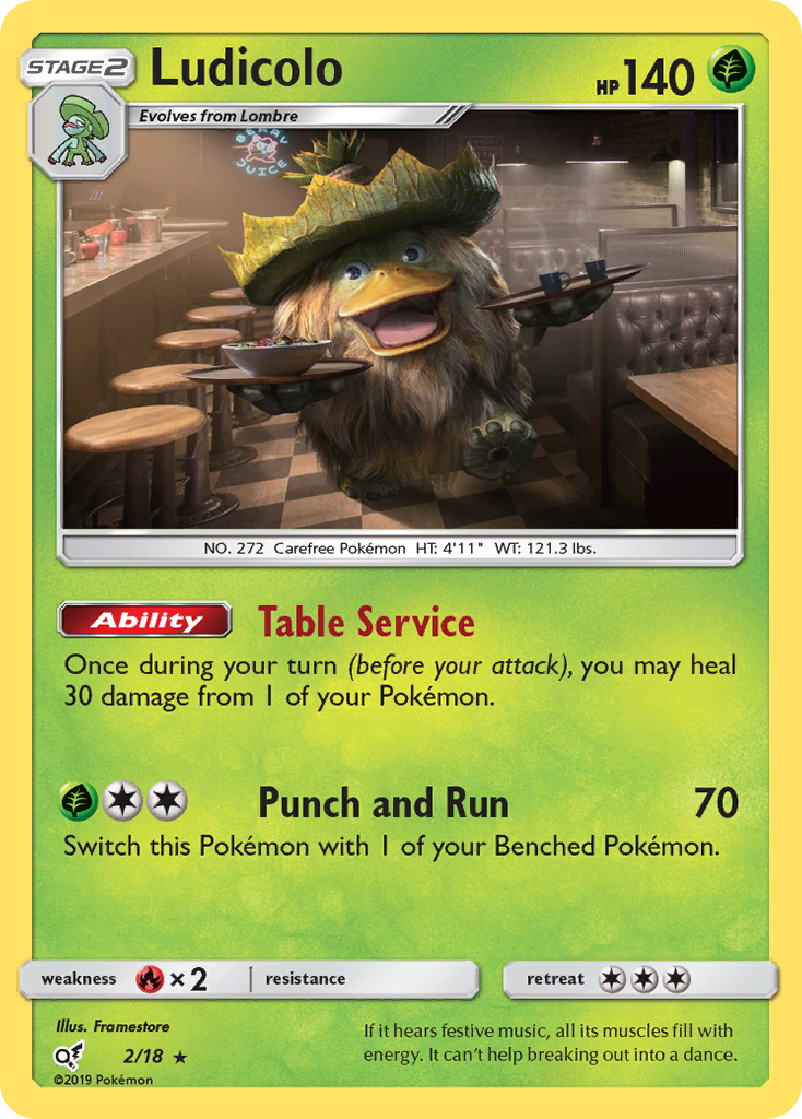 Ludicolo — Detective Pikachu #002 / 18